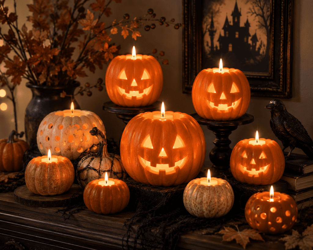 Pumpkin Candle Display