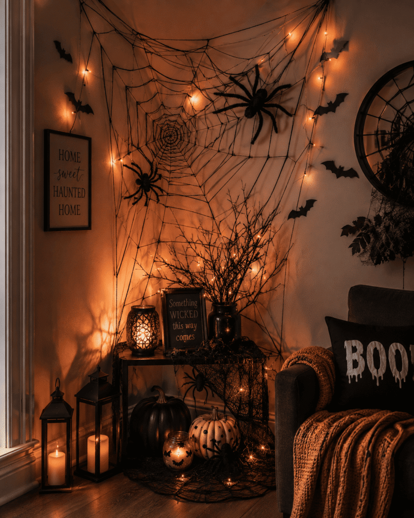 Spider Web Corner Décor