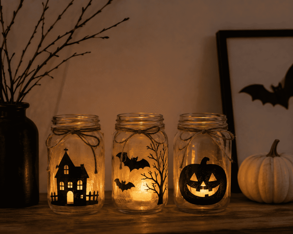 Mason Jar Halloween Lanterns