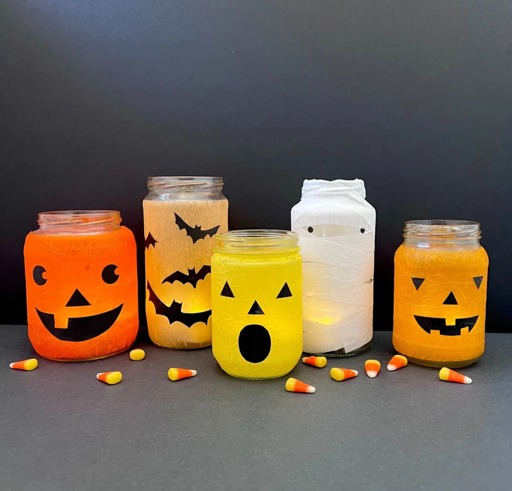 Halloween Mason Jar Lanterns