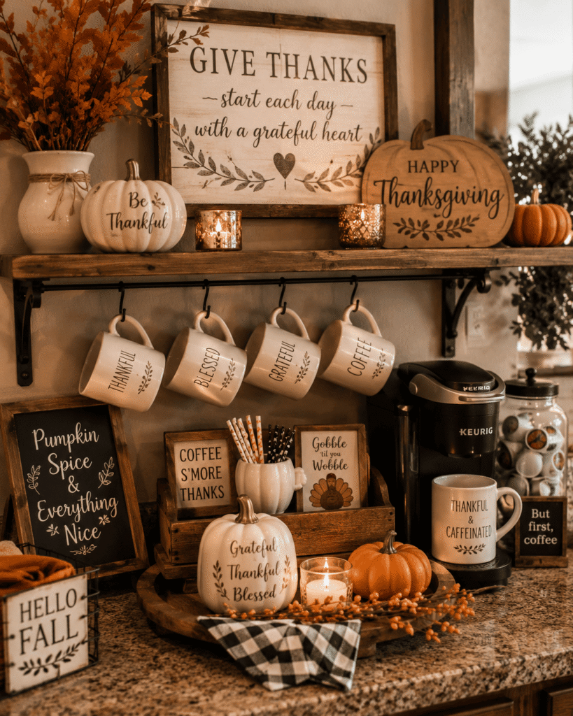 Thanksgiving Coffee Station Décor