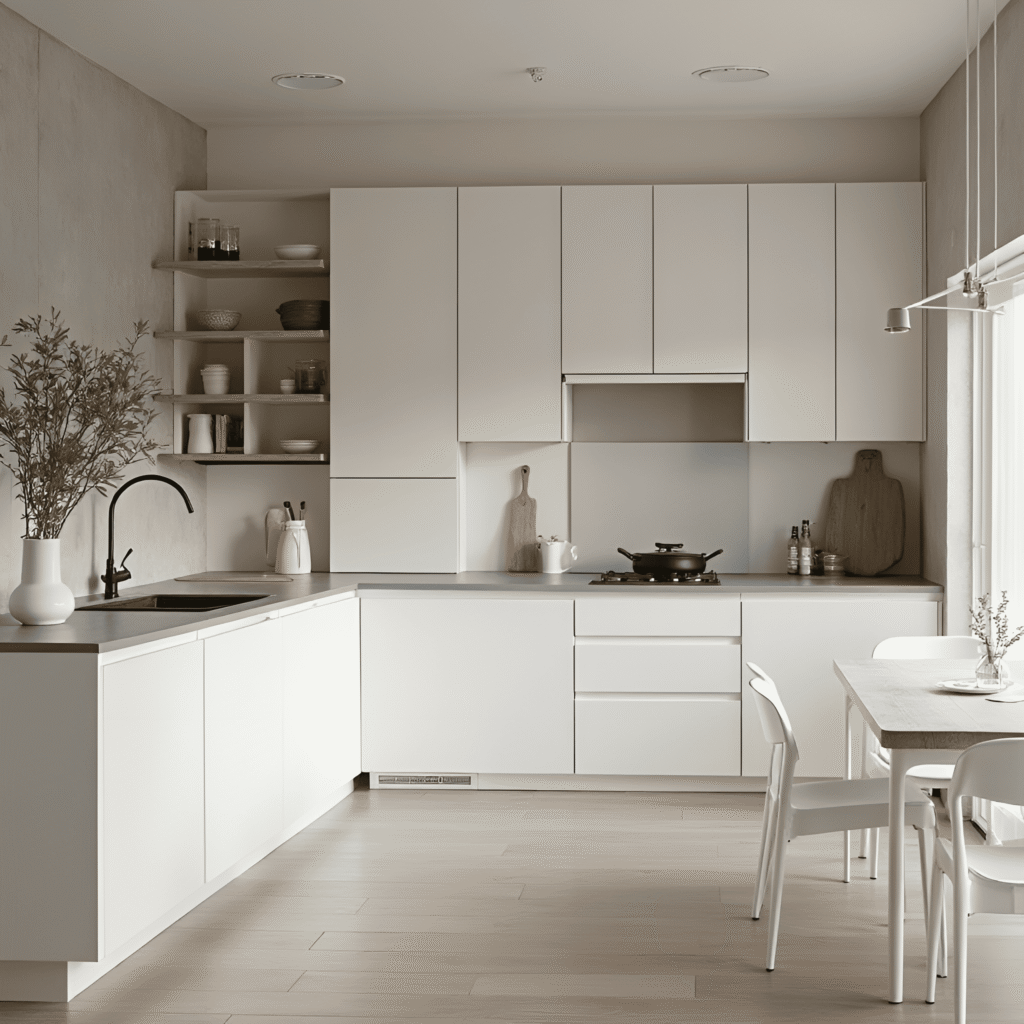 L-shaped kitchen