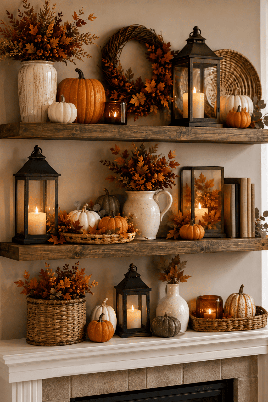 Thanksgiving Shelf Decor Ideas