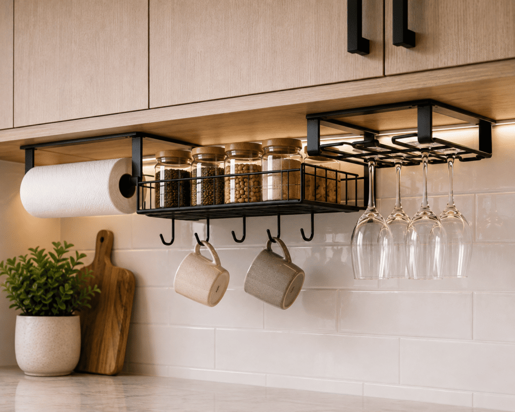 Under-Cabinet Glass Rack
