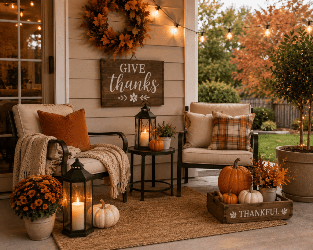 Outdoor Thanksgiving Patio Decor