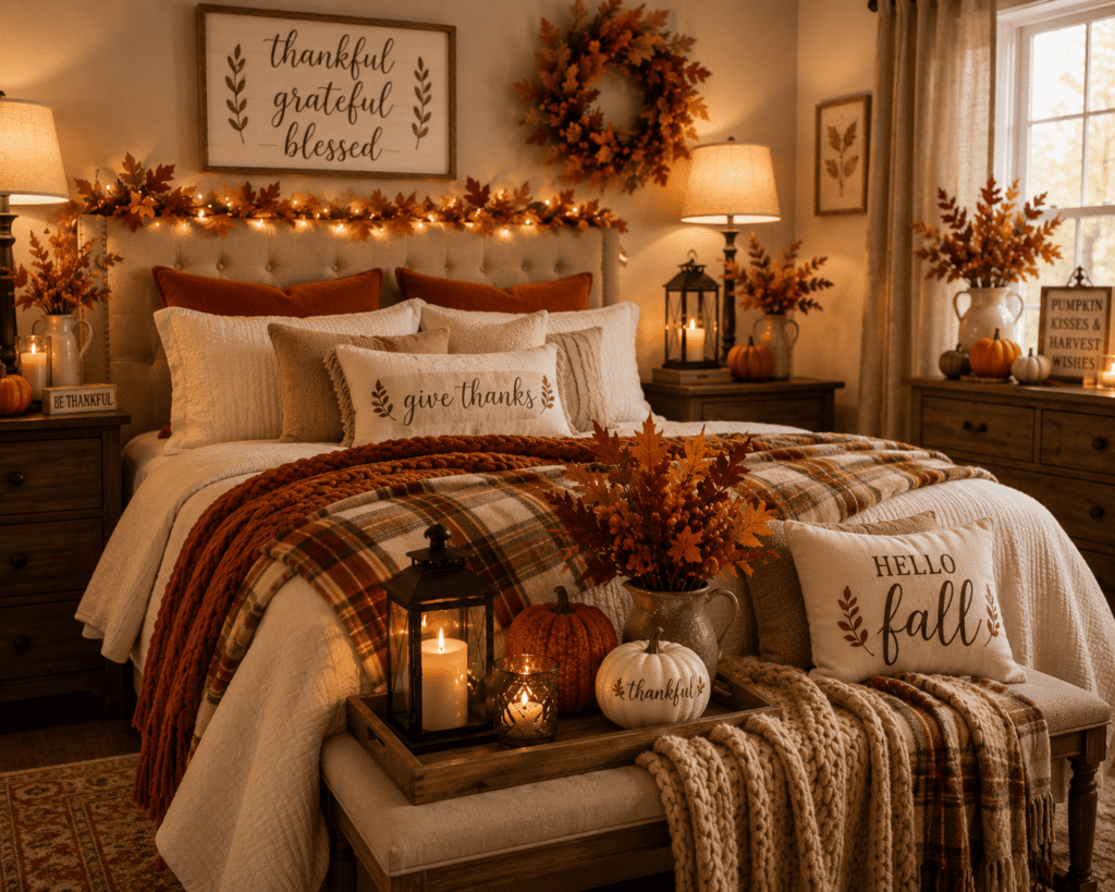 Cozy Thanksgiving Bedroom Decor
