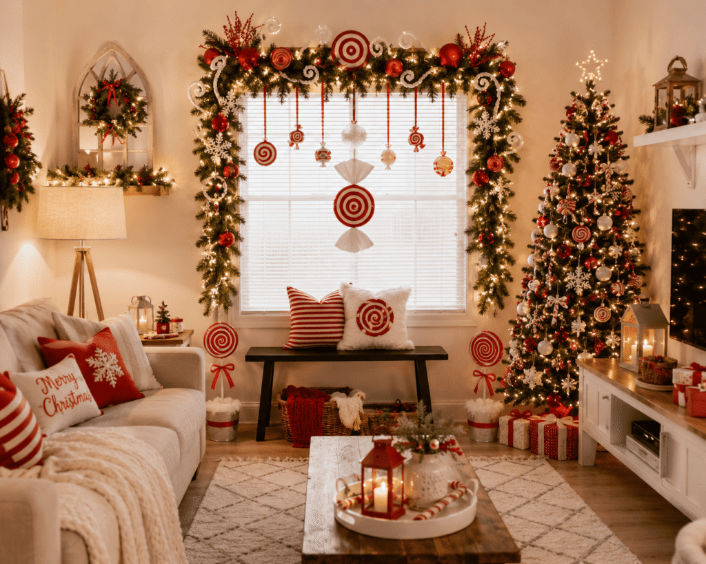 Modern Minimalist Christmas Living Room