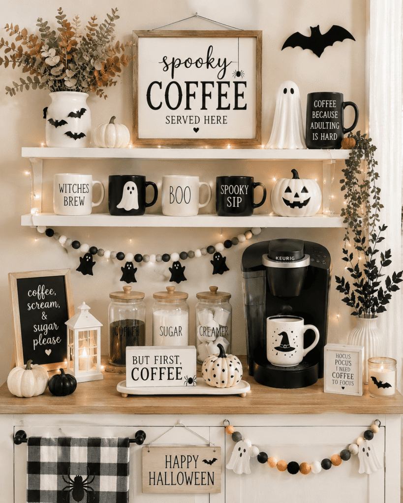Spooky Halloween Coffee Station