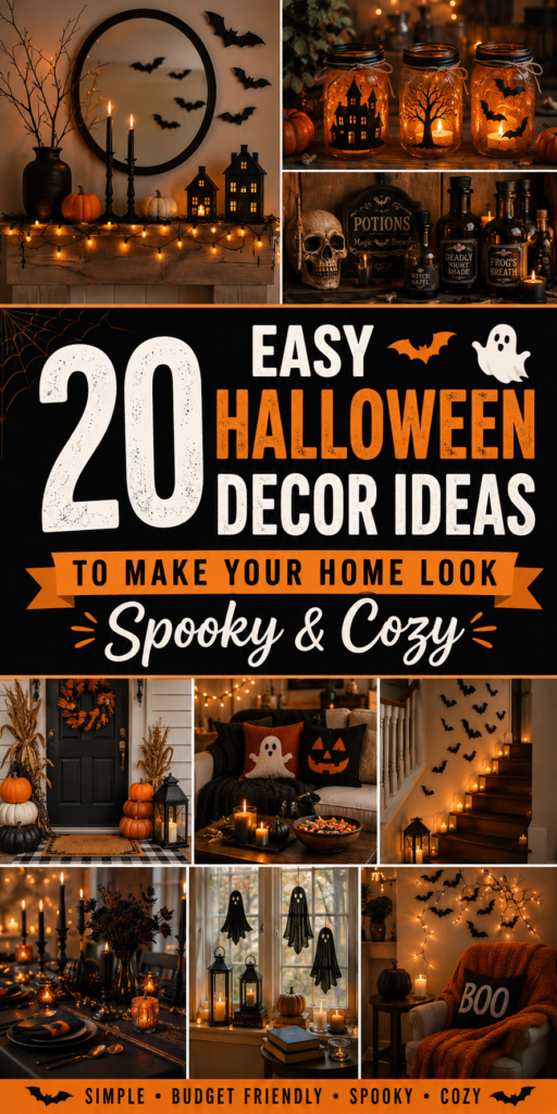 20 Easy Halloween Décor Ideas to Make Your Home Look Spooky & Cozy