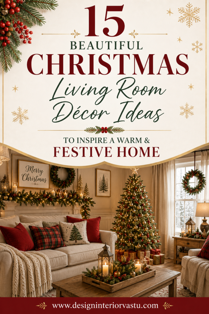 15 Beautiful Christmas Living Room Décor Ideas