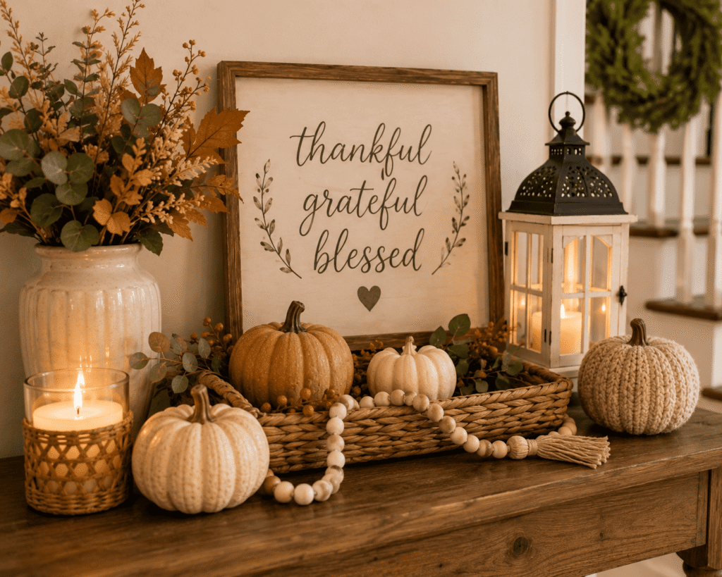 Neutral Thanksgiving Home Decor