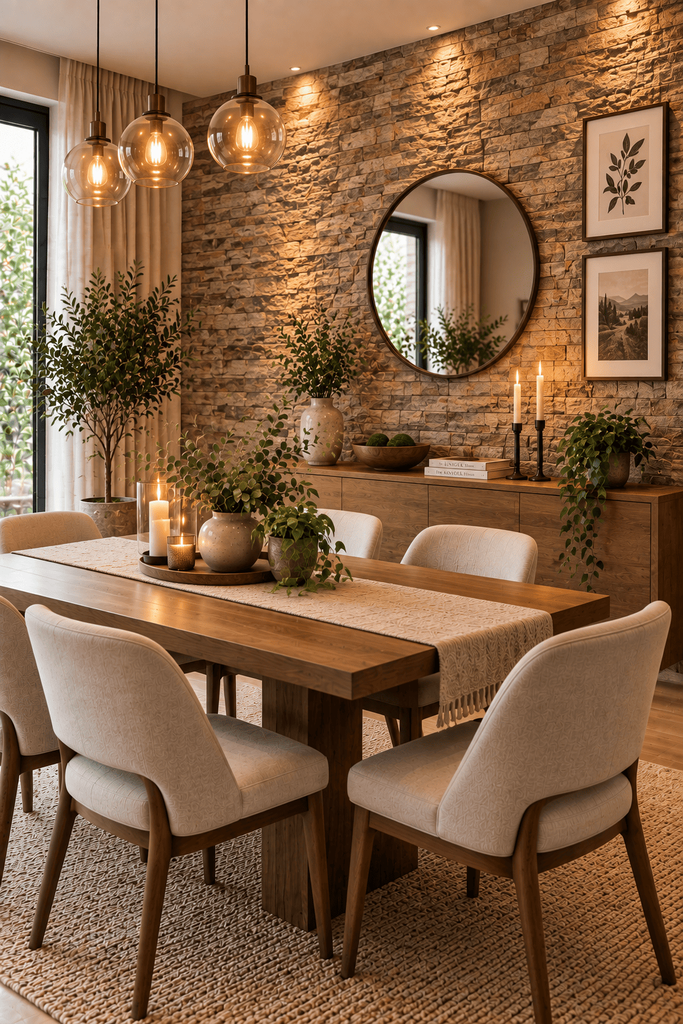 Cozy Stone or Brick Feature Wall